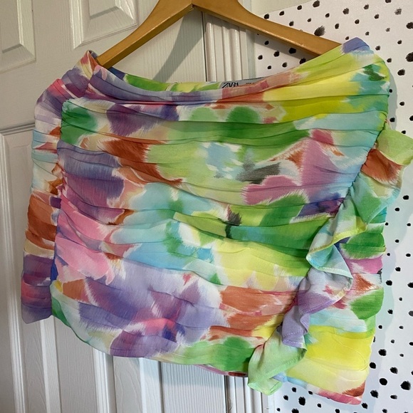 Zara Vibrant Multicolor Skirt - Picture 1 of 9